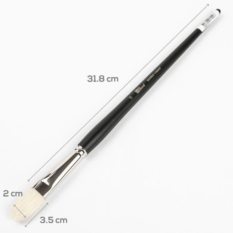 Snow Art Spectrum Brush Series 1100 Interlocked Hog Bristle - Filbert Size - 10 Paint Brushes