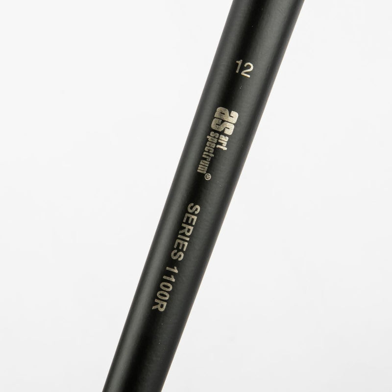White Smoke Art Spectrum Brush Series 1100 Interlocked Hog Bristle - Round Size - 12 Paint Brushes