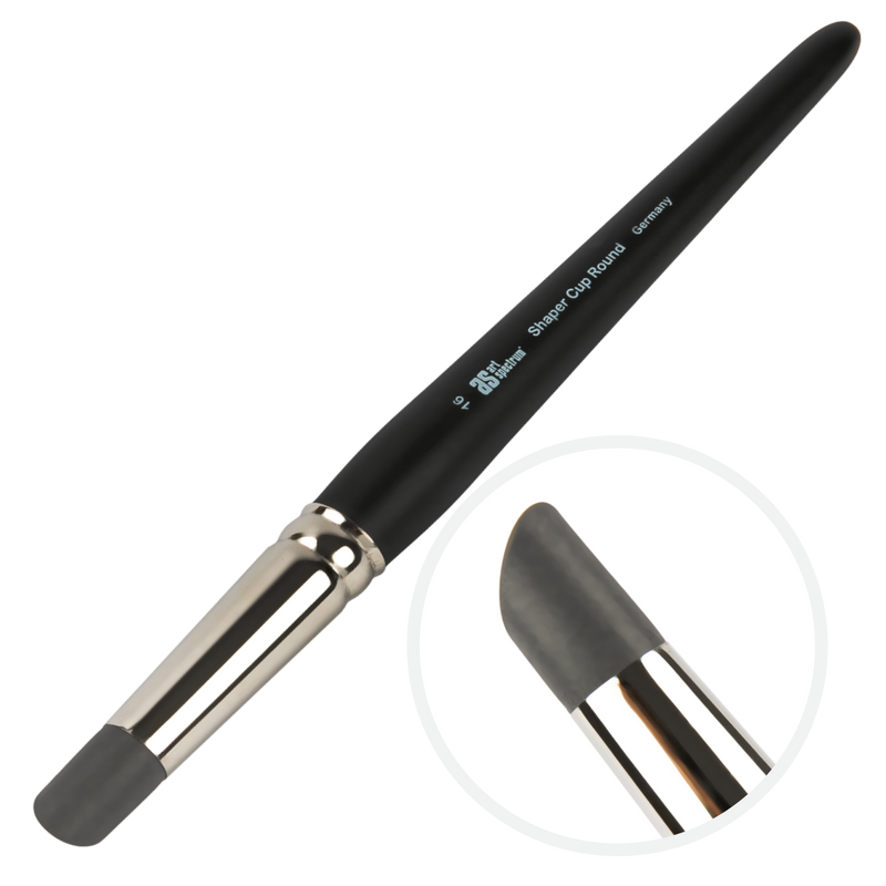 Light Gray Art Spectrum Shaper - Cup Round Size - 16 Paint Brushes