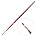 White Smoke Art Spectrum Brush Synthetic Kolinsky Long Handle - Flat Size - 2 Paint Brushes