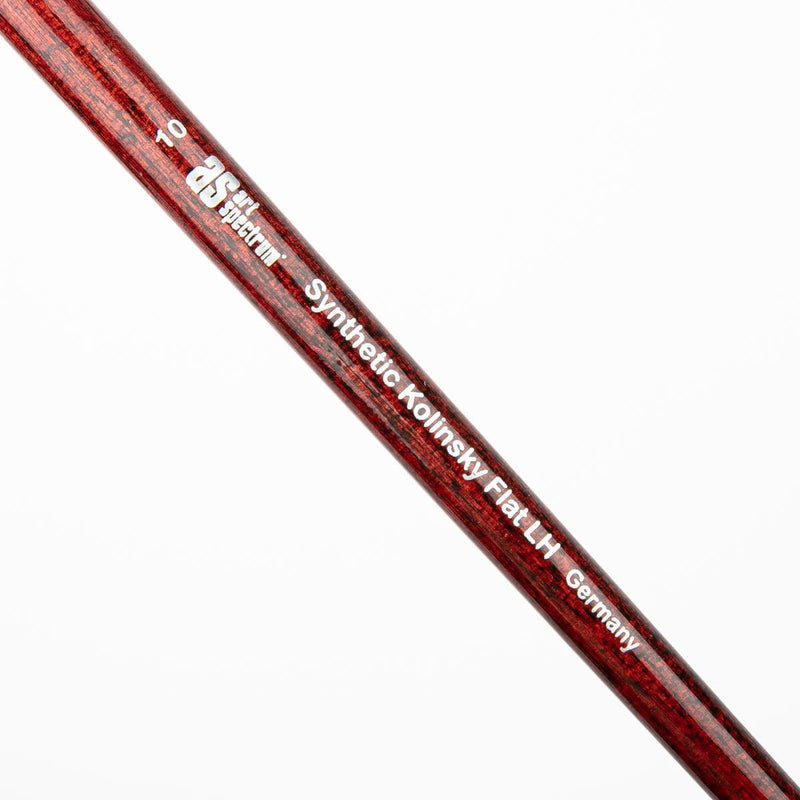 White Smoke Art Spectrum Brush Synthetic Kolinsky Long Handle - Flat Size - 10 Paint Brushes