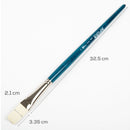 White Smoke Art Spectrum Series 950 Stiff Synthetic Brush Flat Size - 10 Paint Brushes