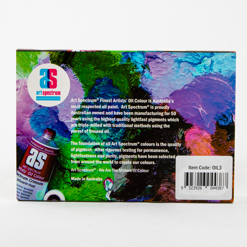 Lavender Art Spectrum  Artists' Oil Colours- Yellows & Reds - Set Of 6 Oil Paints