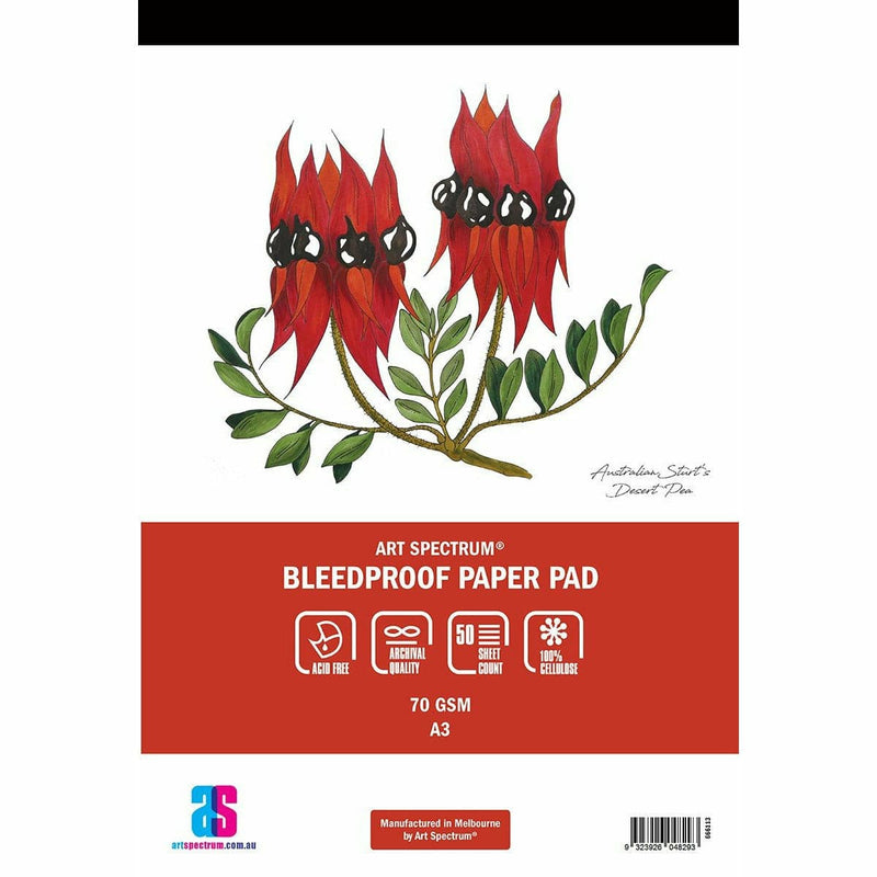 Firebrick Art Spectrum  Bleed Proof Pad A3 70GSM - 50 Sheets Pads