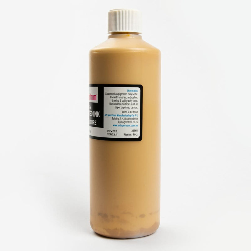 White Smoke Art Spectrum  Pigmented Ink 500mL Yellow Ochre Inks