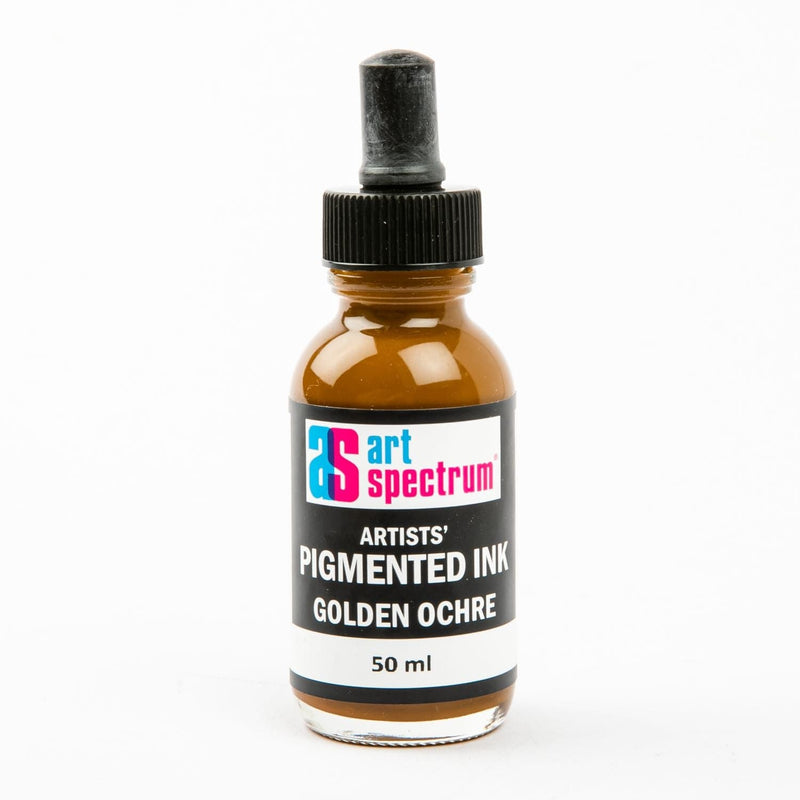 White Smoke Art Spectrum  Pigmented Ink 50mL Golden Ochre Inks