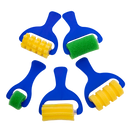 Medium Blue Tim & Tess Patterned Foam Rollers Set (5 Pieces) Kids Painting Acccessories