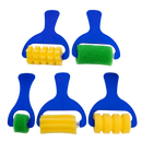 Medium Blue Tim & Tess Patterned Foam Rollers Set (5 Pieces) Kids Painting Acccessories