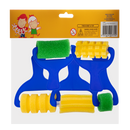 Light Gray Tim & Tess Patterned Foam Rollers Set (5 Pieces) Kids Painting Acccessories
