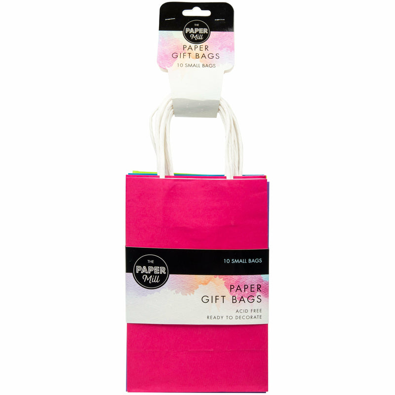 Deep Pink The Paper Mill Paper Small Gift Bags Bright Colours 10 Pieces Paper Bags