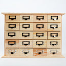 Light Gray Urban Crafter Wooden 20 Drawer Storage Box 31 x 10 x 22cm Boxes