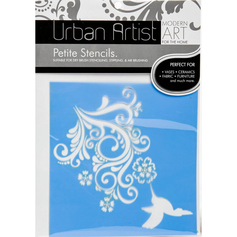 Cornflower Blue Urban Artist Petite Stencil Mini Hummingbird Stencils And Templates