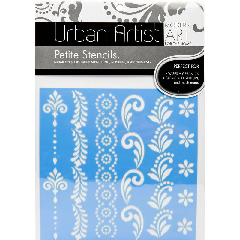 Cornflower Blue Urban Artist Petite Stencil Mixed Borders Stencils And Templates