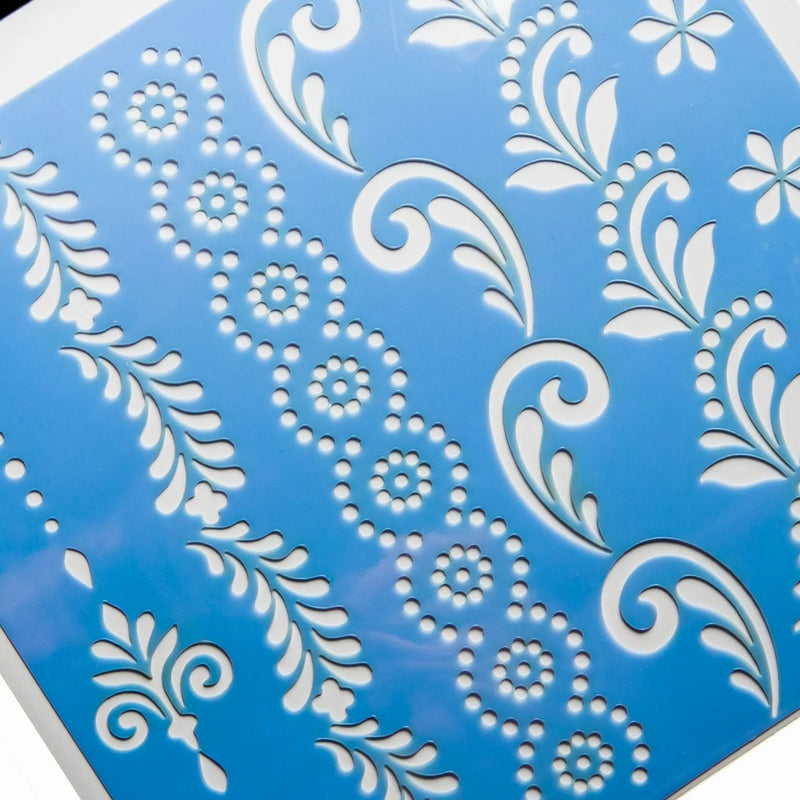 Cornflower Blue Urban Artist Petite Stencil Mixed Borders Stencils And Templates