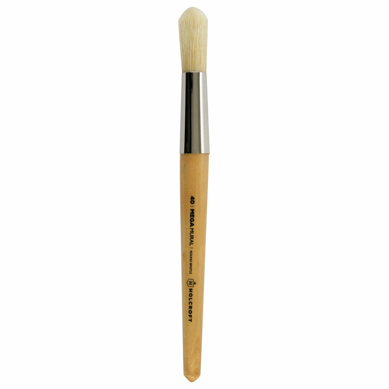 Dark Khaki Art Studio Hog Bristle Mega Round Size 40 Brushes