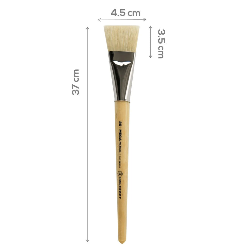 Dark Khaki Art Studio Hog Bristle Mega Flat Size 30 Brushes