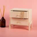 Tan Urban Crafter 2 Drawer Free-standing Chest 18.5x12.5x17.5cm Wood Crafts