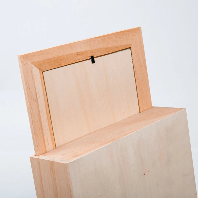 Lavender Urban Crafter Pine Box Frame with Sliding Lid Holds 5x7 photo Frames