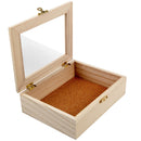 Tan Urban Crafter Rectangular Keepsake Case Clear Lid 17x13x5cm Wood Crafts