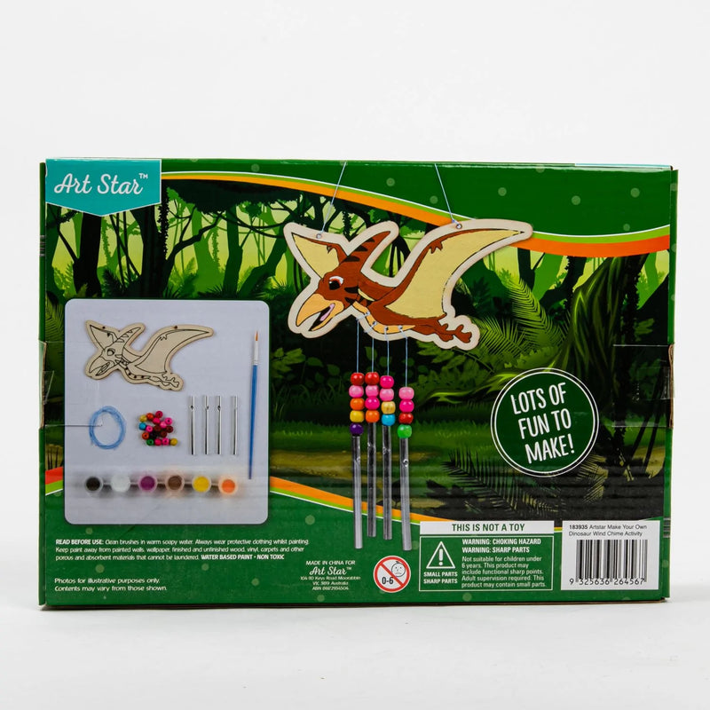 Dark Green Make Your Own Magical Dinosaur Wind Chime Activity Kids Craft Kits