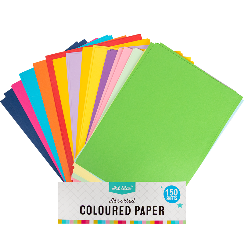 Art Star A4 Assorted Coloured Paper 150 Sheets