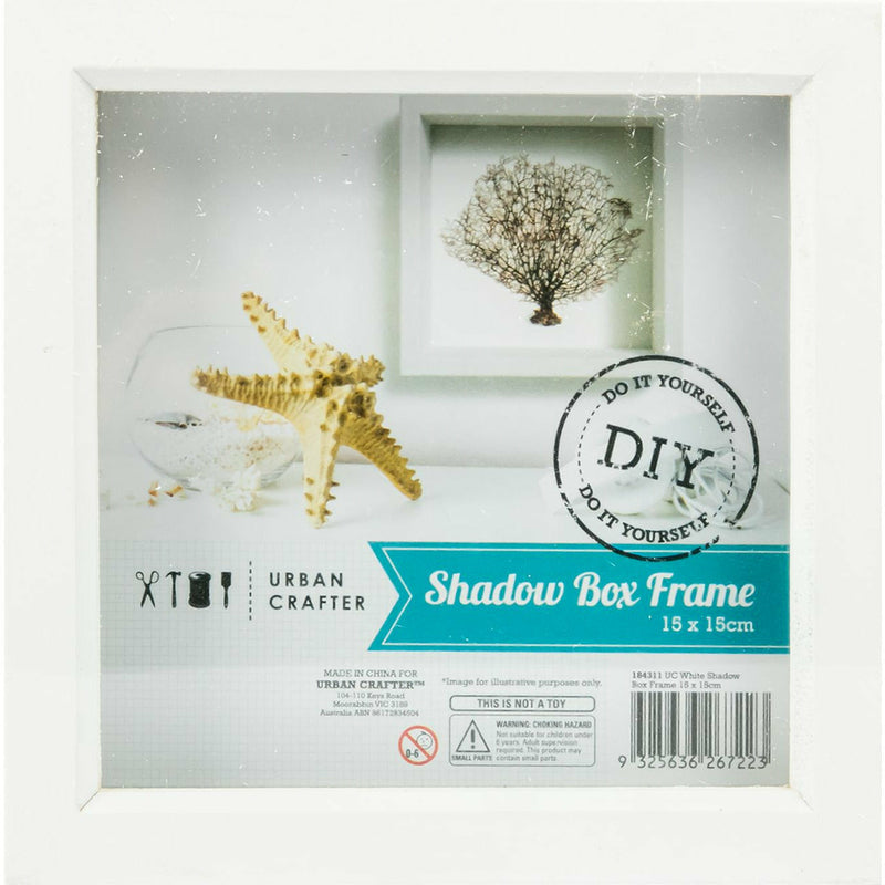 Light Gray Urban Crafter White Shadow Box Frame 15x15cm Frames