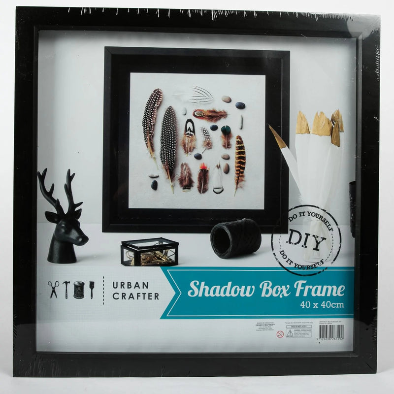 Black Urban Crafter Black Shadow Box Frame 40 x 40cm Frames