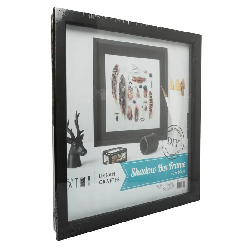 Gray Urban Crafter Black Shadow Box Frame 40 x 40cm Frames