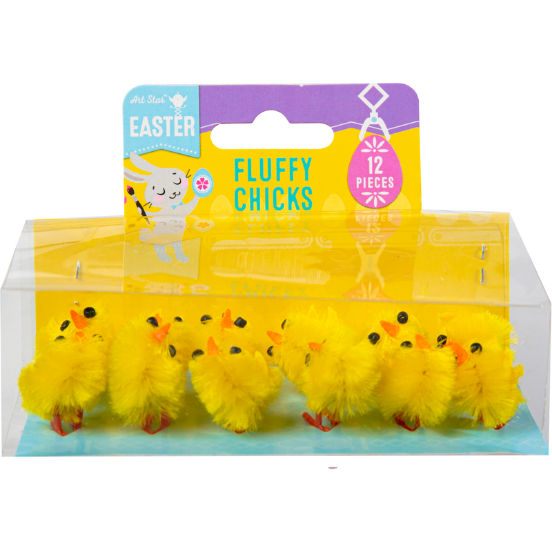 Goldenrod Art Star Easter Chenille Chicks Yellow 30mm 12pc Easter