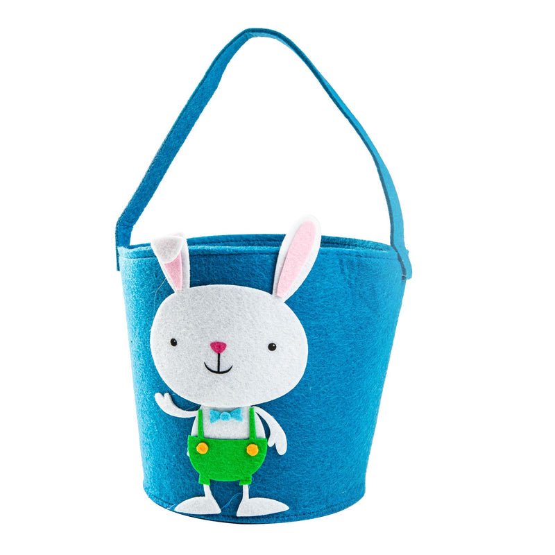 Light Sea Green Art Star Easter Felt Hunt Basket Rabbit Blue Easter