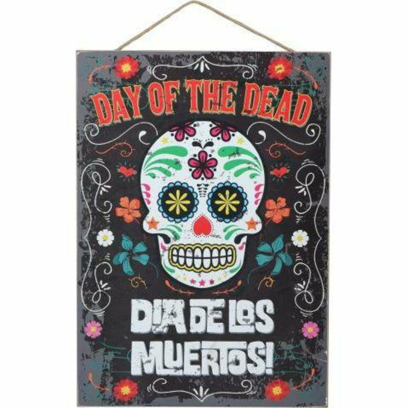 Dark Slate Gray MDF Day of the Dead A3 Sign Halloween