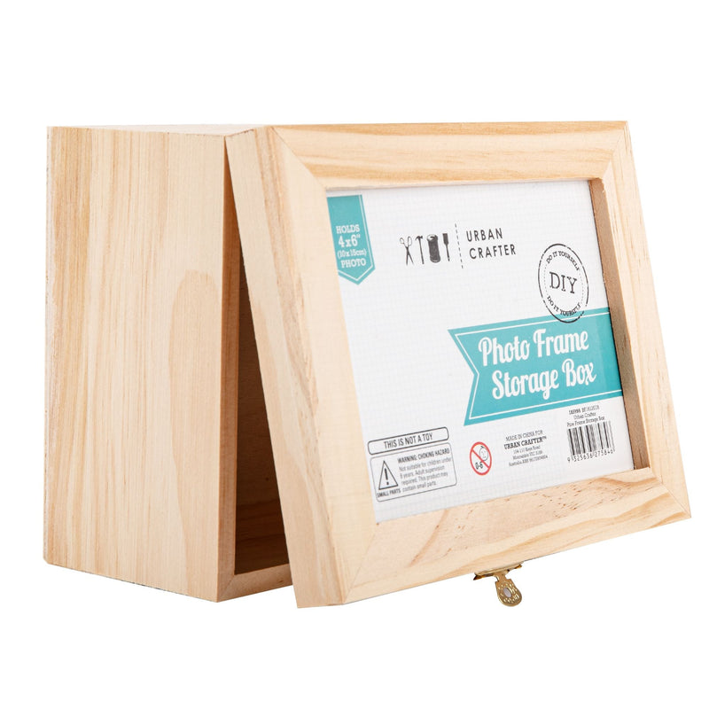 Bisque Urban Crafter Pine Frame Storage Box 18x14x10cm Frames