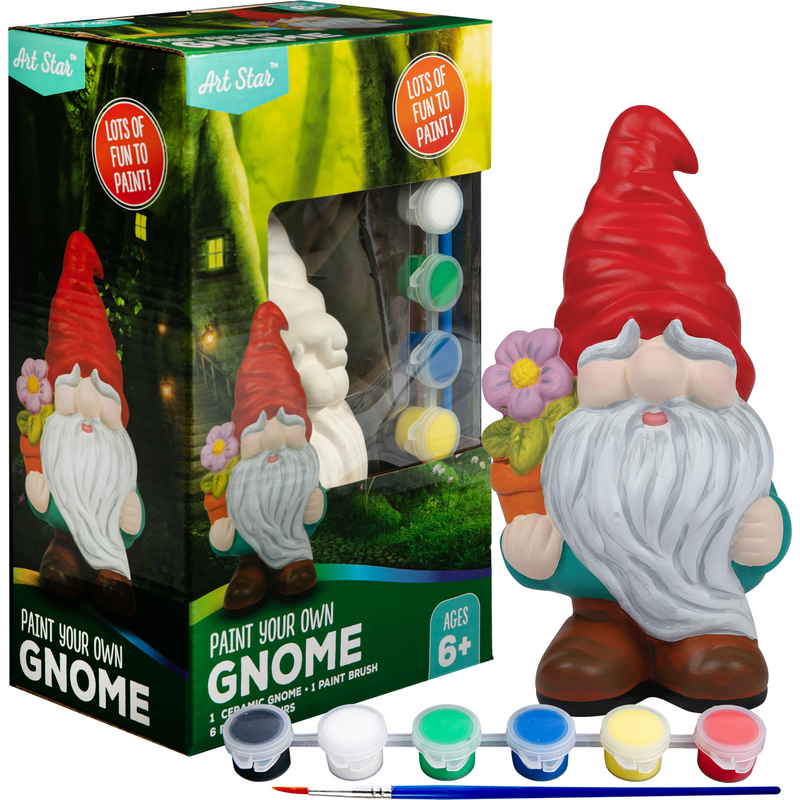 Tan Art Star Paint Your Own Ceramic Gnome Kids Craft Kits