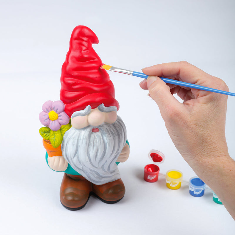 Light Gray Art Star Paint Your Own Ceramic Gnome Kids Craft Kits