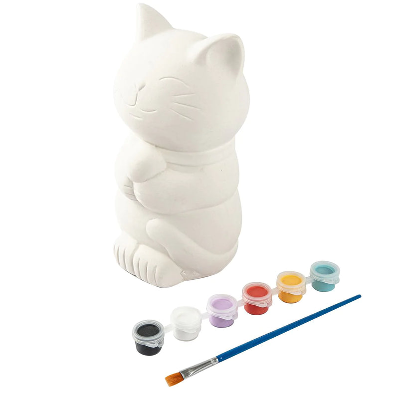 Light Gray Artstar Paint Your Own Ceramic Cat Kids Craft Kits