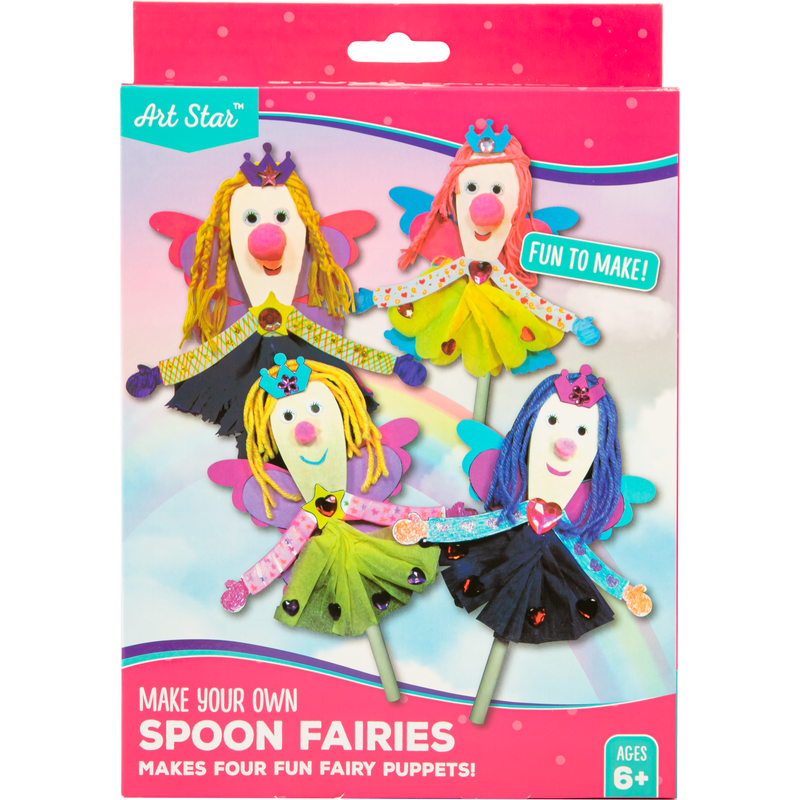 Dark Cyan Art Star Make Your Own Spoon Fairies Makes 4 Kids Craft Kits