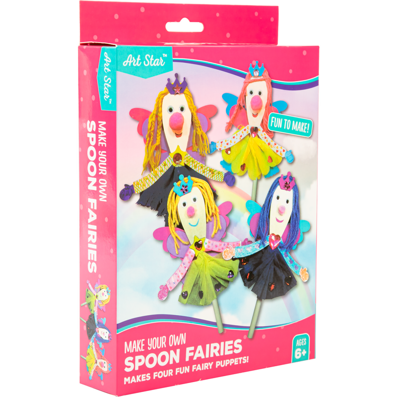 Light Gray Art Star Make Your Own Spoon Fairies Makes 4 Kids Craft Kits