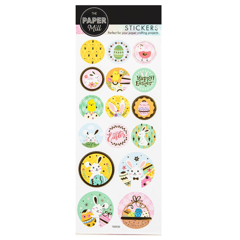 Light Goldenrod The Paper Mill Easter Foil Paper Stickers - Easter Time Easter