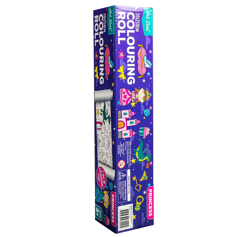 Slate Blue Art Star Princess Colouring Roll 250cm Kids Craft Kits