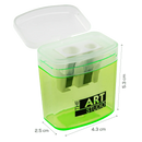 Light Gray The Art Studio 2 Hole Sharpener With Catch Drawing Accessories