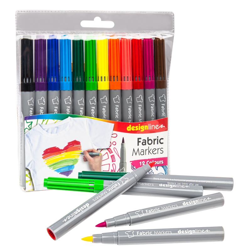 Red Designline Fabric Markers (12 Pack) Fabric Paints & Dyes