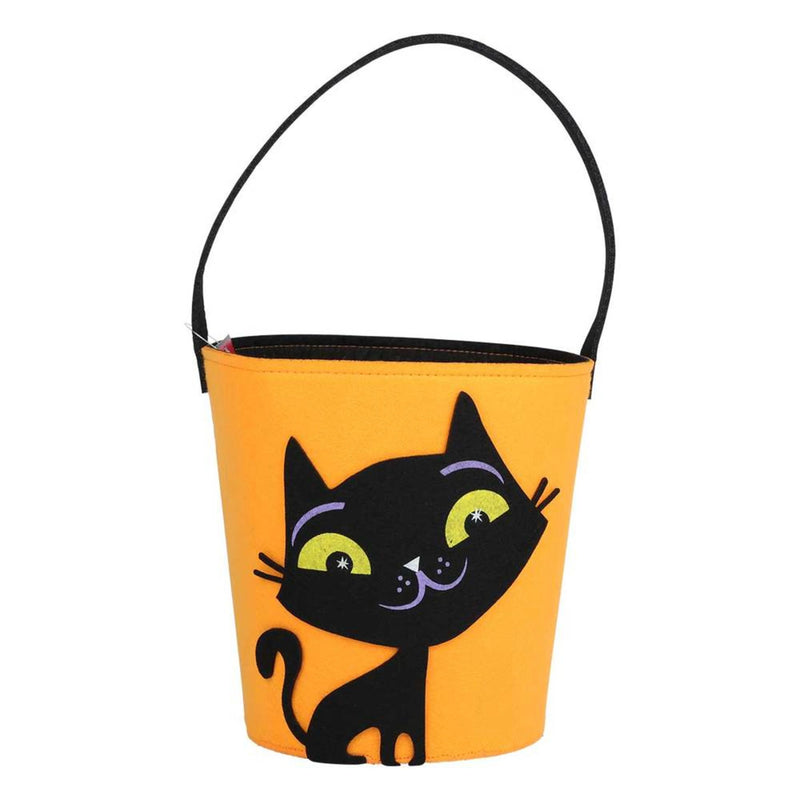 Art Star Halloween Felt Cat Bucket 18 x 18cm