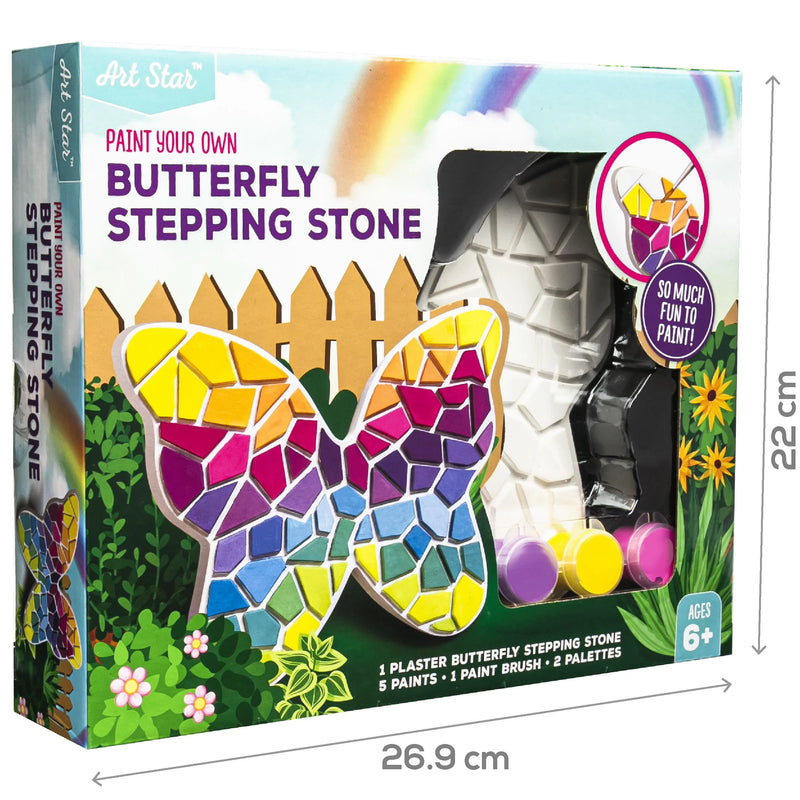 Sandy Brown Art Star Decorate Your Own Stepping Stone Butterfly Kids Craft Kits