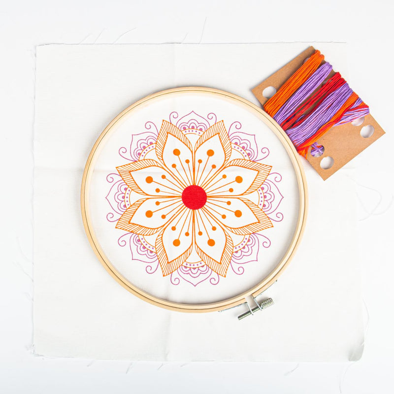 Bisque Urban Crafter DIY Mandala Embroidery Kit Needlework Kits
