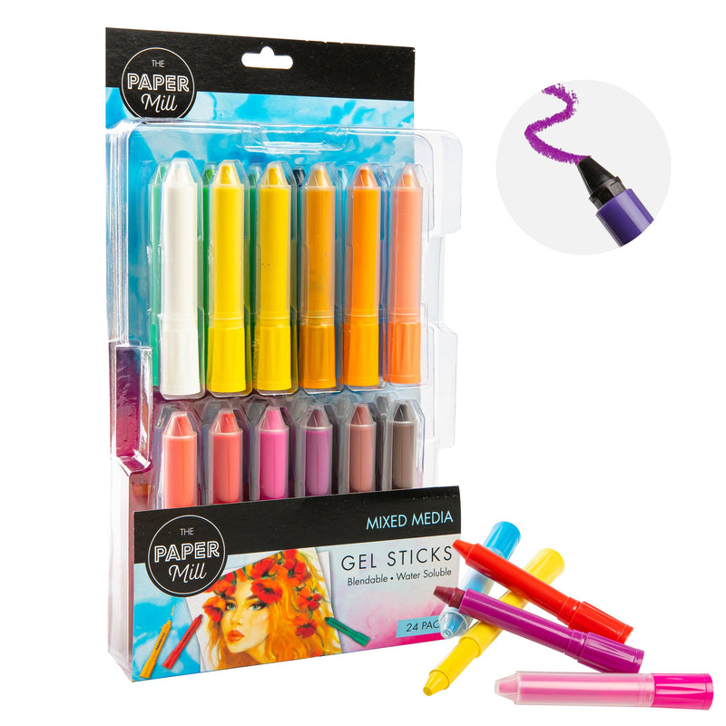 The Paper Mill Mixed Media Gel Sticks 24pk