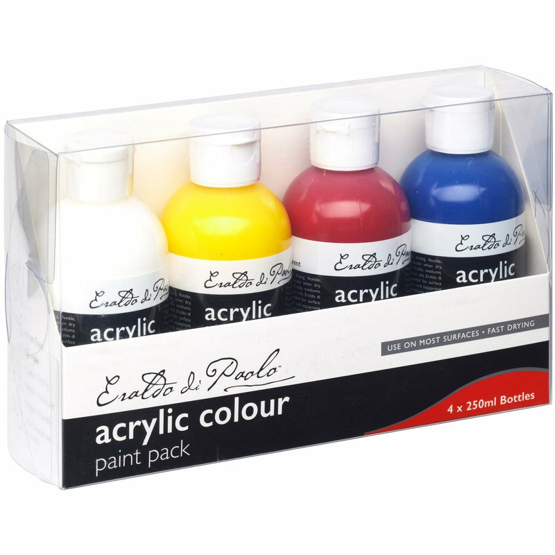 Yellow Eraldo Di Paolo Acrylic Cool Colours 4 x 250ml Acrylic Paints