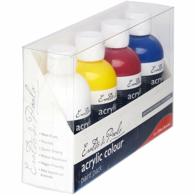 Gold Eraldo Di Paolo Acrylic Cool Colours 4 x 250ml Acrylic Paints