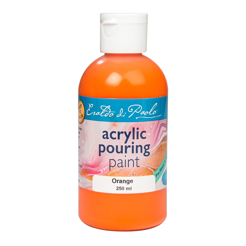 Dark Orange Eraldo Di Paolo Pouring Paint Orange 250ml Acrylic Paints