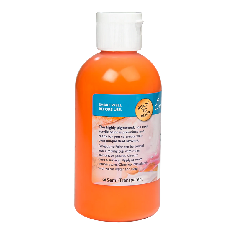 Orange Red Eraldo Di Paolo Pouring Paint Orange 250ml Acrylic Paints