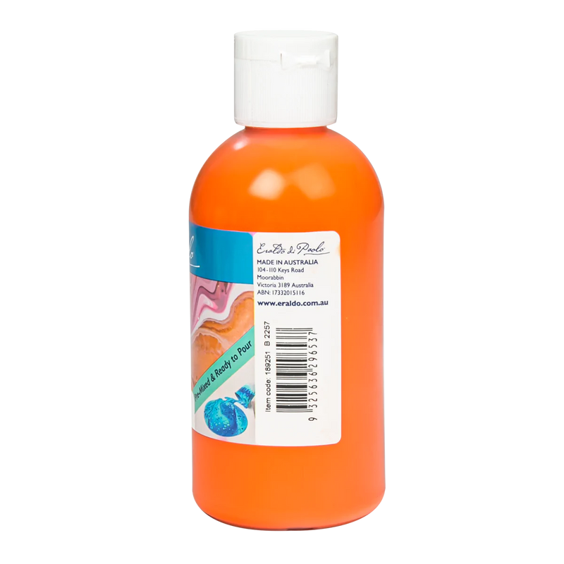 Dark Orange Eraldo Di Paolo Pouring Paint Orange 250ml Acrylic Paints